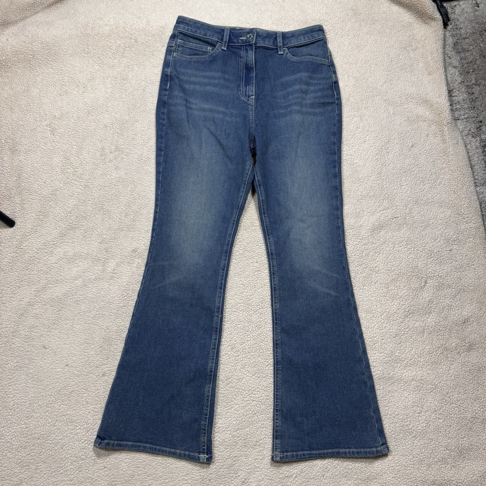 Collusion Jeans Womens 28 Bootcut Blue Denim Cotton Blend Dark Wash Meas 27x27.5